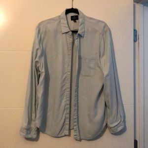 Light blue button down